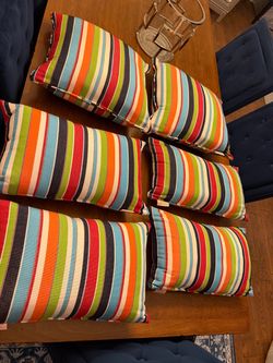 Outdoor Sunbrella Pillows - Carousel Confetti