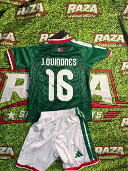 Mexico National Team J. Quiñones #16 Youth Soccer Kit Size 18