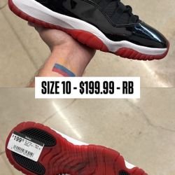 AIR JORDAN 11 RETRO BRED 2019 SIZE 10