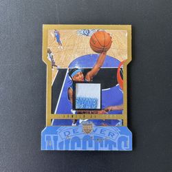 2004 SKY BOX L.E #23 CARMELO ANTHONY GAME WORN JERSEY PATCH GOLD /50 2 COLOR