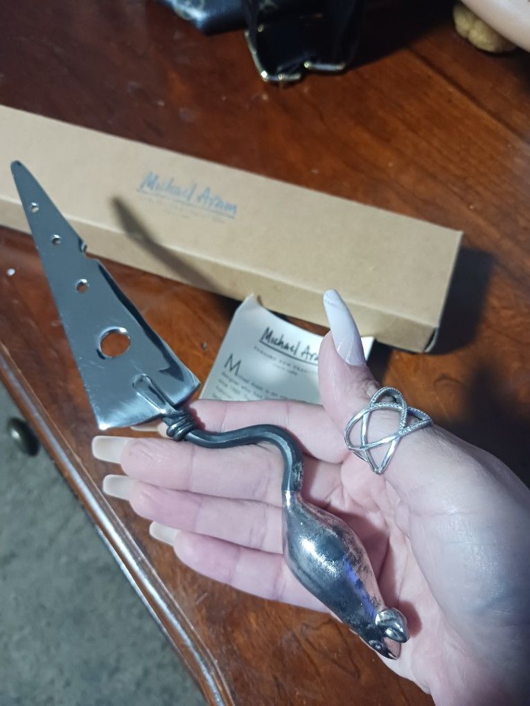 Vintage Michael Aram Mouse And Cheese Knife