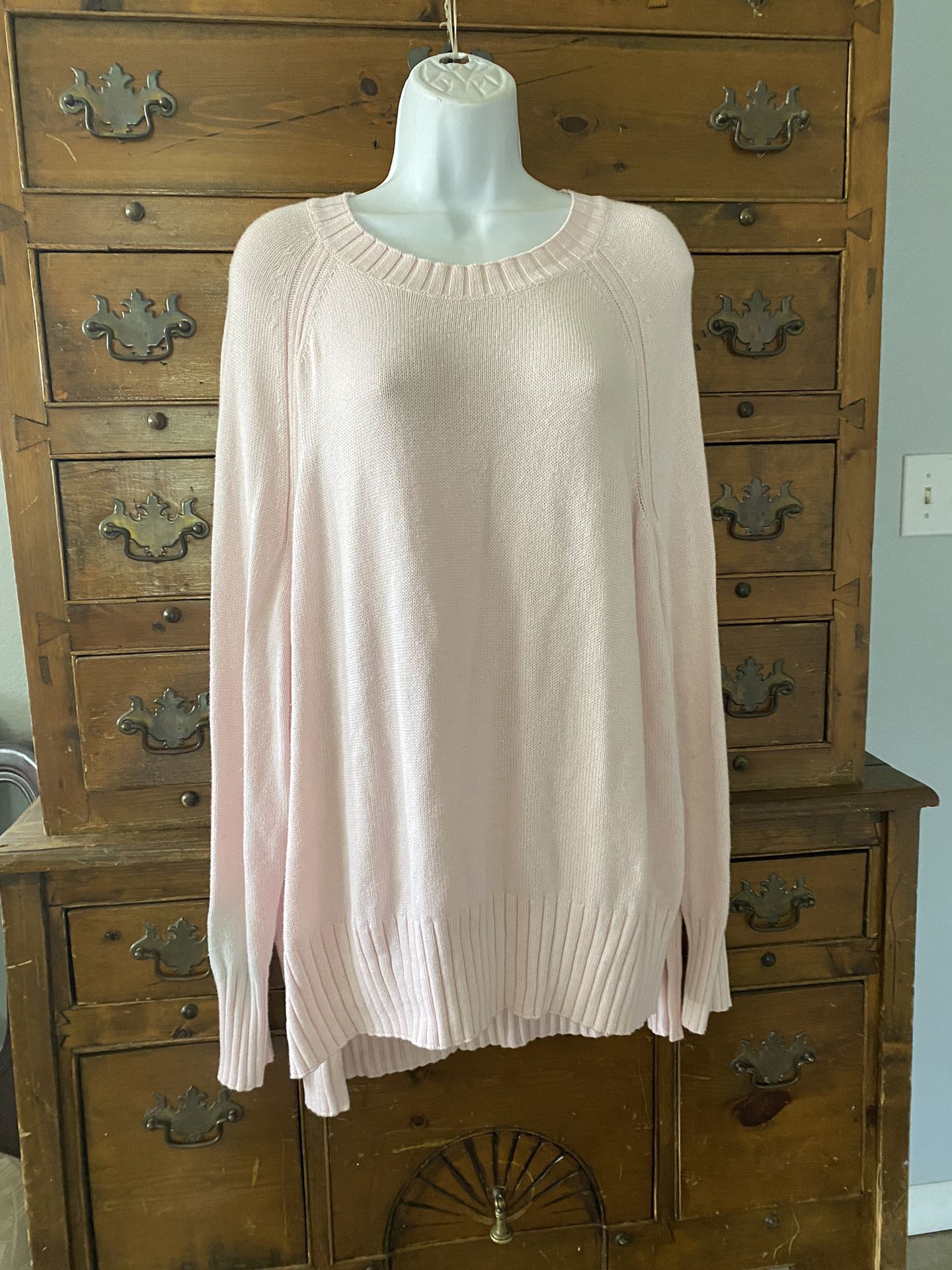 Woman’s Pale Pink Tunic Style Sweater Size XL By Old Navy Néw No Tags