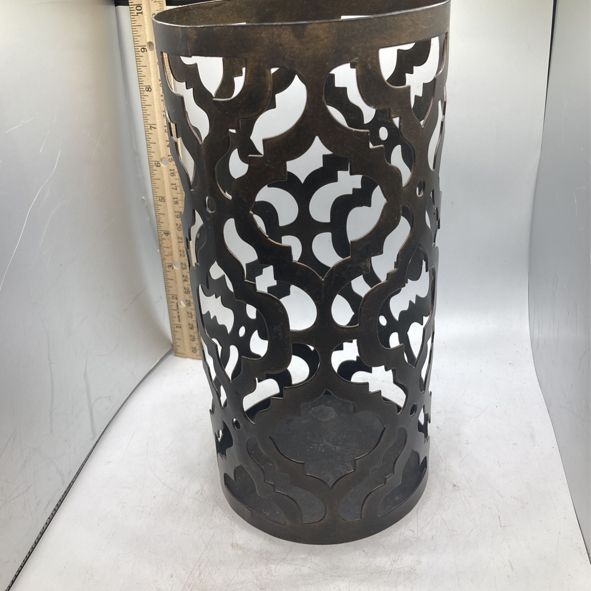 10” Metal Pillar Candle Holder 