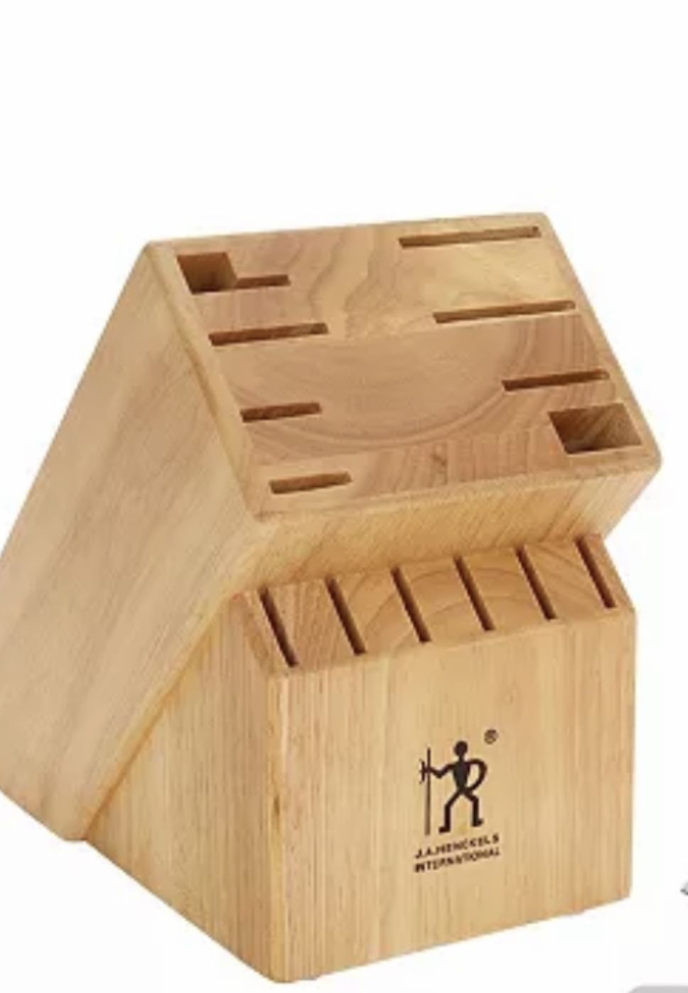J.A. HENCKELS International 15 slot hardwood knife block