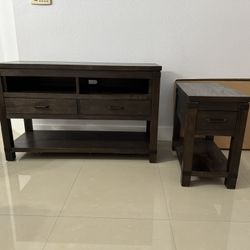 Hardwood TV Set