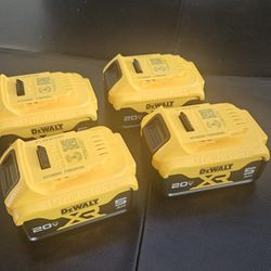 DEWALT
20V MAX XR Premium Lithium-Ion 5.0Ah Battery Pack
Brand New ( each Battery Price)
$70.00  firm on price