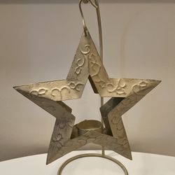 Star Metal Hanging Tealight Holder