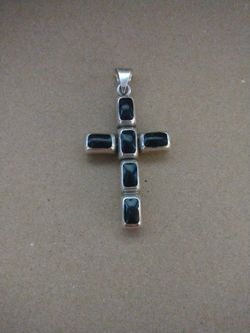 Black and Red Pendant Cross