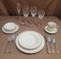 Full China/Crystal/Flatware Set for 8
