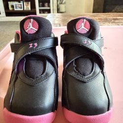 Girls Jordan Pink Retro 8 