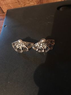 Women silver earrings