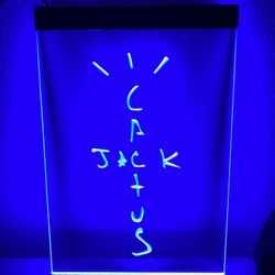 CACTUS JACK LED NEON BLUE LIGHT SIGN 8x12