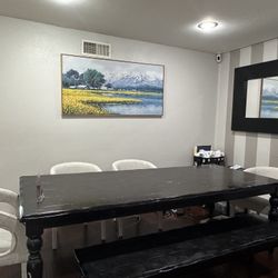 Dining Table With 4 Chairs And A Bench
