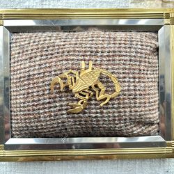Gold Scorpion Brooch Zodiac Scorpio Astrology 3”