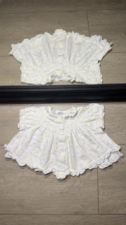 New Vintage 1980s Kids / Toddlers Carters Flower All Over Print Ribbed Dress