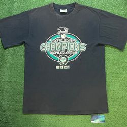Vintage 2000s AL west division champions Seattle Mariners tee