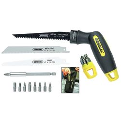 General Tools 86014 14 piece Quad Saw/Driver,Black/yellow