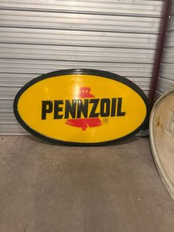 Pennzoil sign 7x4ft
