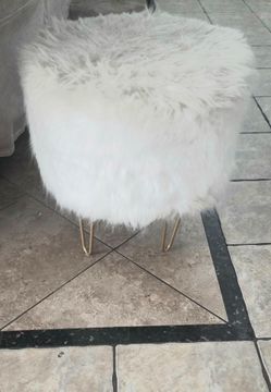 Vanity stool Faux Fur