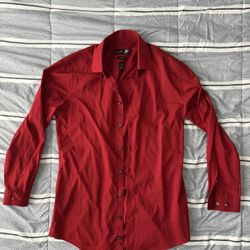 Red Men’s Dress Shirt (15-15 1/2 Collar, 32-33 Sleeve)