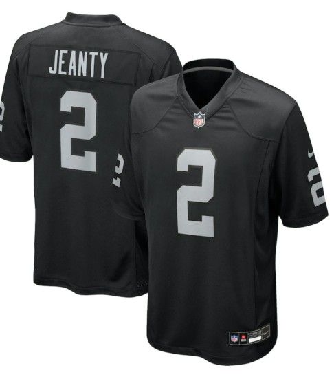 New! Men's Ashton Jeanty Black Las Vegas Raiders 2025 NFL Draft First Round Pick