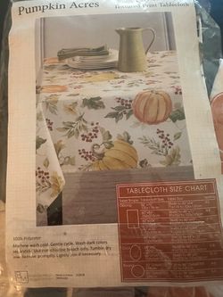 Fall print tablecloth