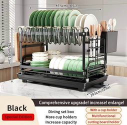Brand new dish rack with drain board