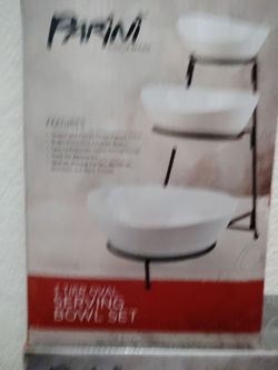 Parima 3-Tier Oval Serving Bowl Set