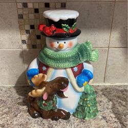 Snow Man Cookie Jar