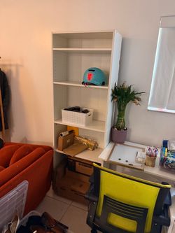 White Bookcase Shelving Unit set