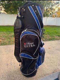 Michelob Ultra Golf Stand Bag + Accessory Bag & 10 Golf Balls
