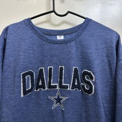 Womens Dallas Cowboys Embroidered Chenille Logo Sleepwear Sweatshirt Size Large