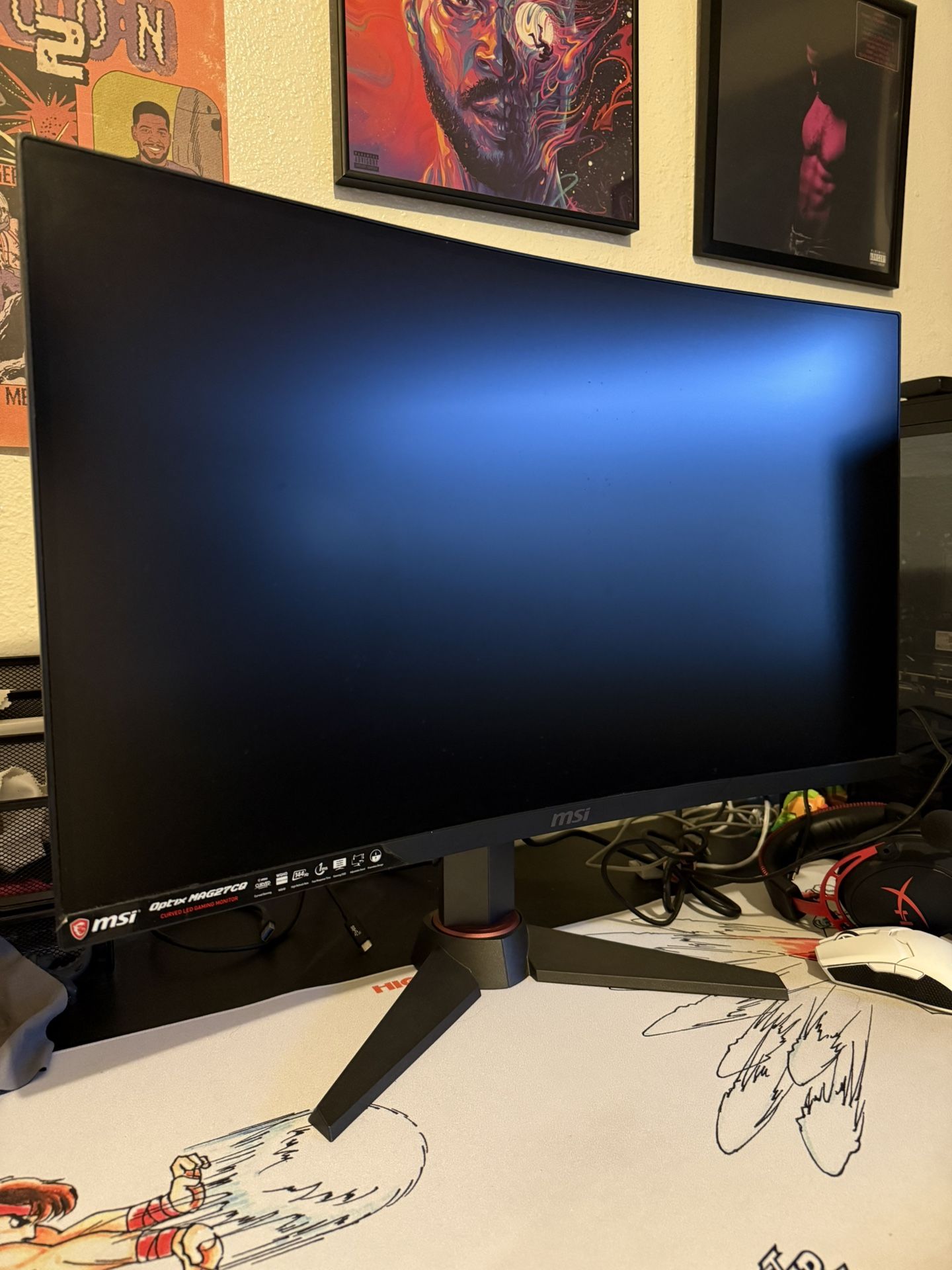 MSI - Optix 27" LED Curved QHD FreeSync Monitor (DisplayPort, HDMI, DVI) - Black