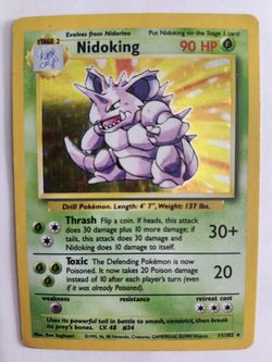 1999 Pokémon Nidoking Holo Base Set/ Vintage WOTC/OG/NM/ collectors Item