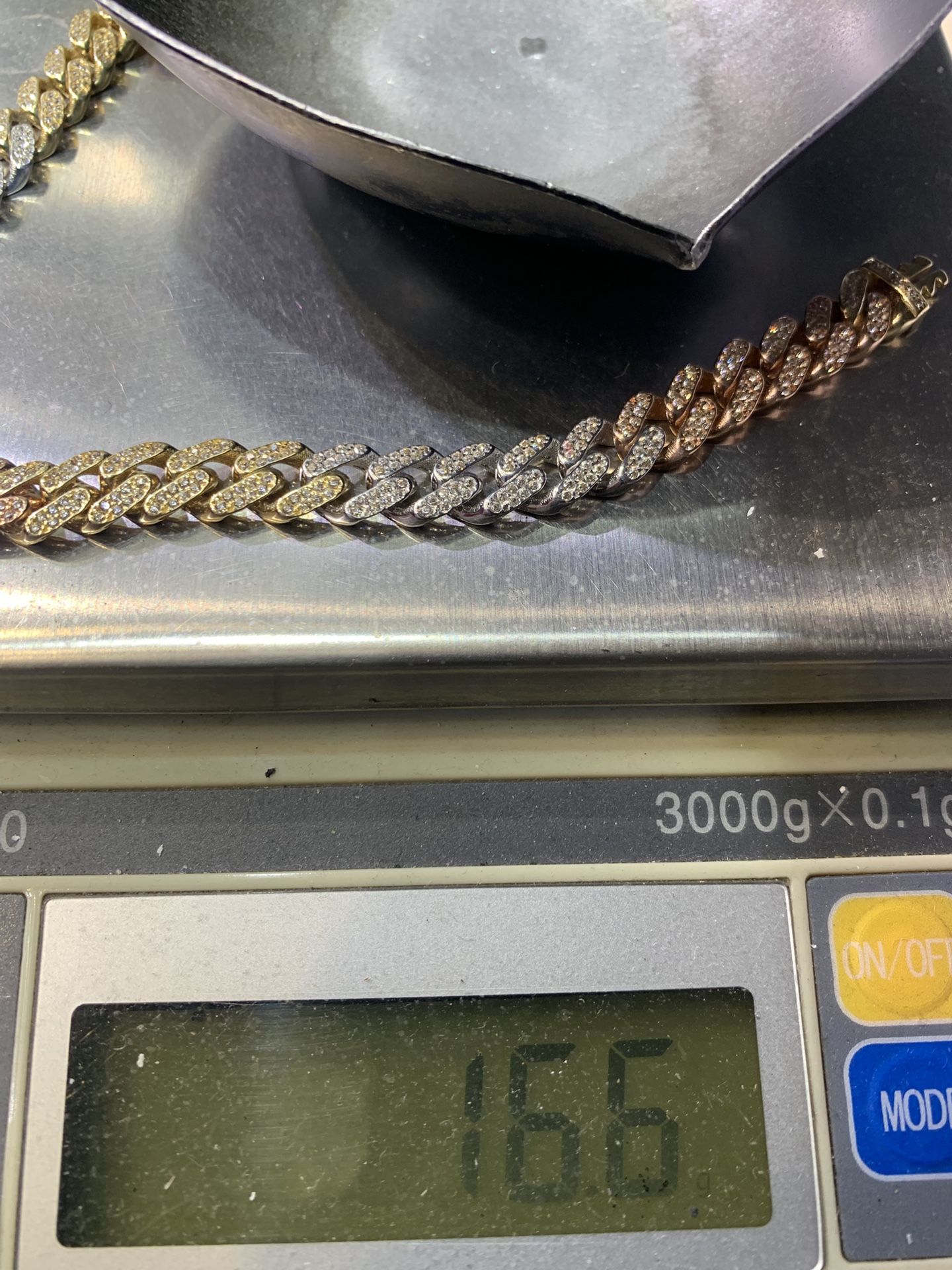 14k Tri-Color Gold Man’s Bracelet