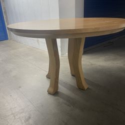 Antique Oak Pedestal Kitchen or Dining Room Table