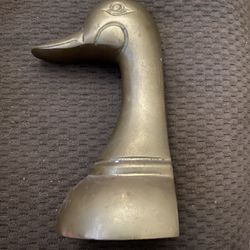 Vintage Brass Duck Book End Bookend