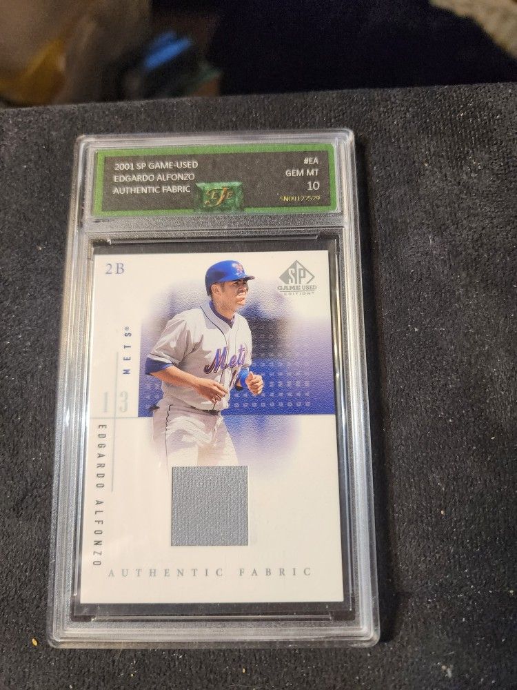 2001 SP Baseball Edgardo Alfonzo EA Game Used Edition Authentic Fabric EJE GEM MT 10