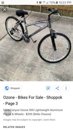 Ozone silver canyon bike outlet