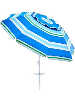 Aohanoi Outdoor Umbrella - Sun Protection, Rain Resistant, Windproof with Manual Open-Close Feature - Ideal for Beach, Camping, and Picnics