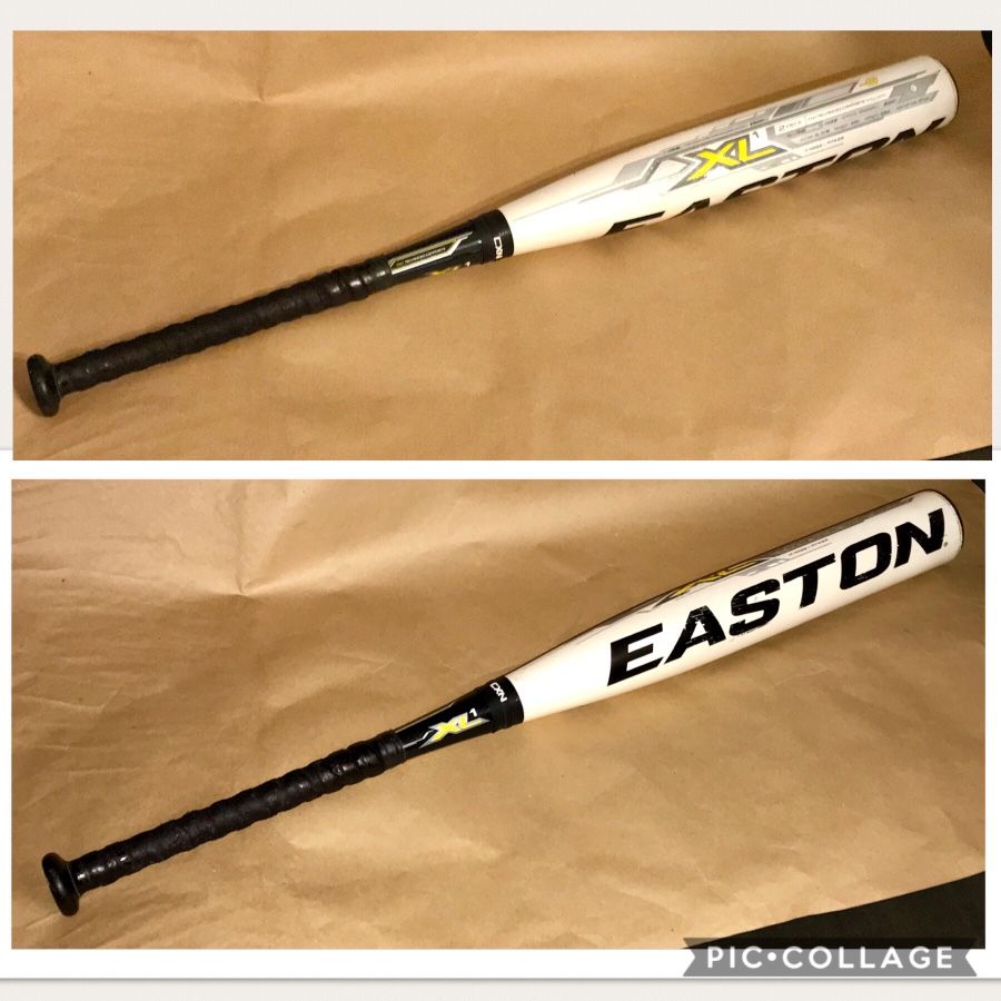 Used Easton XL1 31/23 SL11X18 Senior League Baseball bat White 2 5/8" Barrel