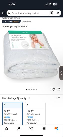 Newton Baby Waterproof Crib Mattress Pad