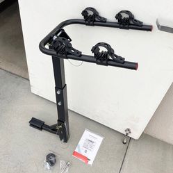 New in box $45 Tilt Folding 2-Bike Mount Rack Bicycle Carrier for 1-1/4” and 2” Hitch Cars 70lbs Capacity