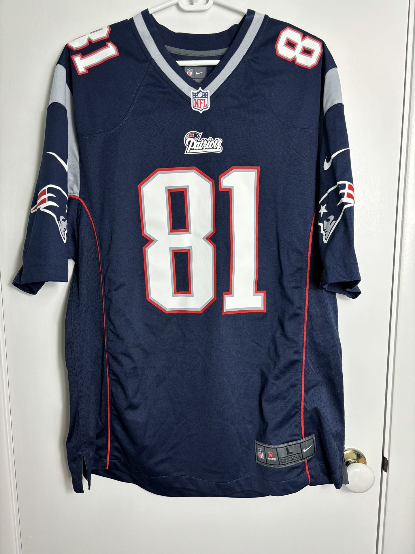 RARE Nike Aaron Hernandez New England Patriots NFL On Field Jersey Size Large