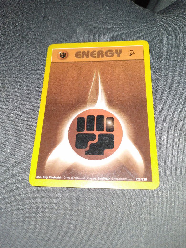 ENERGY FIGHTING 125/130 BASE 2 POKEMON CARD 