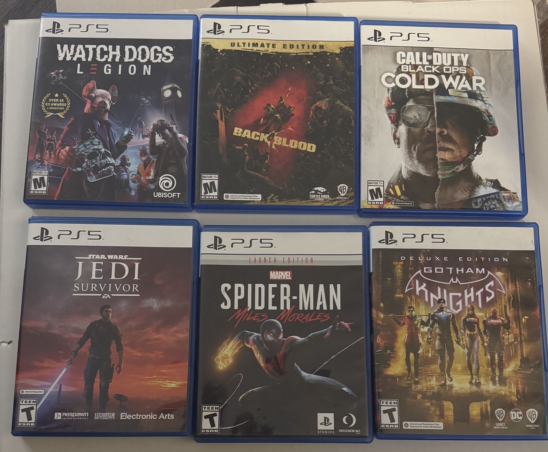 PlayStation 5 Disc Version 6 Games and 2 Controllers