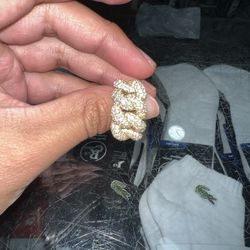 Cuban Ring 14k 5.6ct Vs2 Diamond 