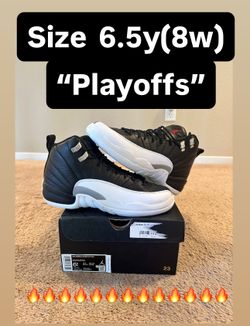 Nike Air Jordan 12 Retro “Playoffs” Size 6.5y(8w)