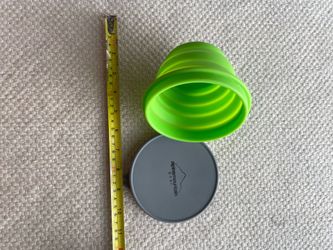 Folding Mug - Silicone Camping Mug - 2 cap - New, open box, Newer Used - If the listing is up and you can see it, that means the item is available - P