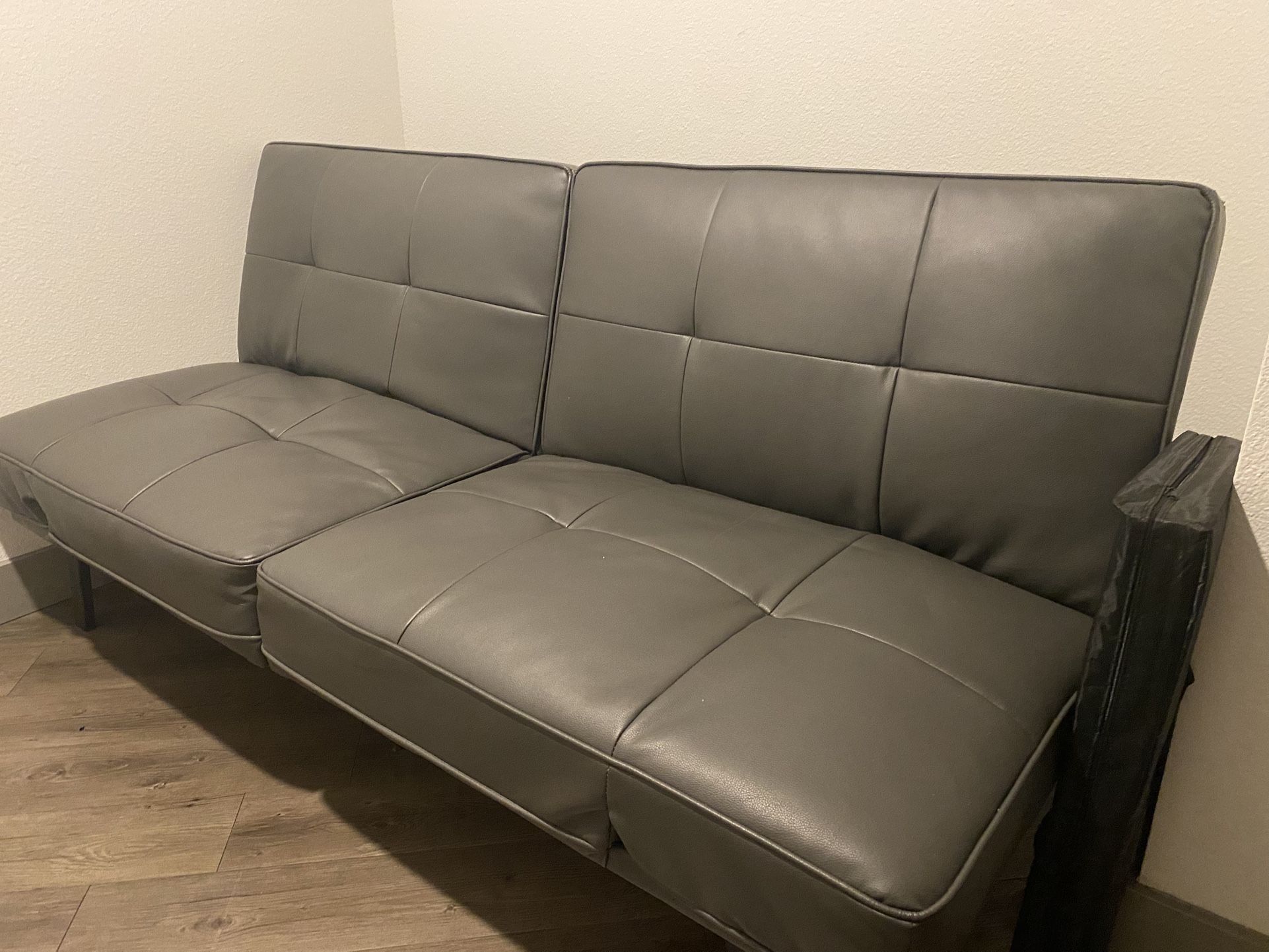 Faux Leather Futon